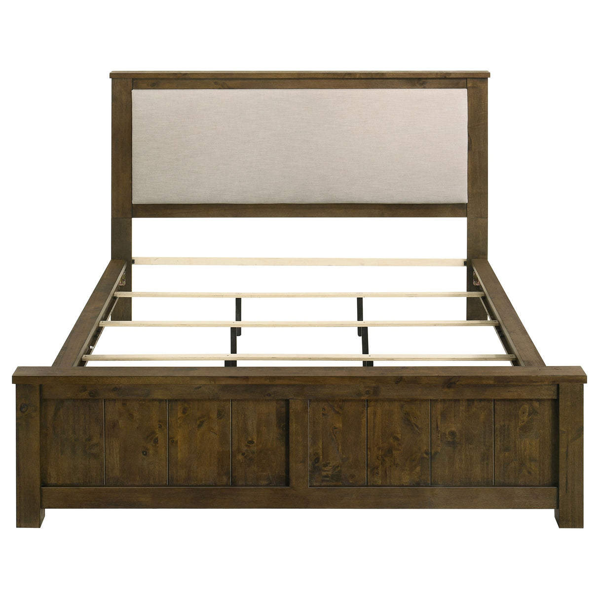 Doherty Rustic Brown California King Linen Panel Bed by Coaster at Eve Furniture