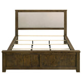 Doherty Rustic Brown California King Linen Panel Bed by Coaster at Eve Furniture