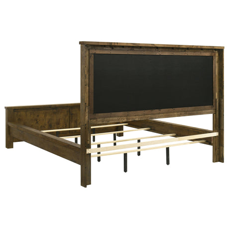 Doherty Rustic Brown California King Linen Panel Bed by Coaster at Eve Furniture