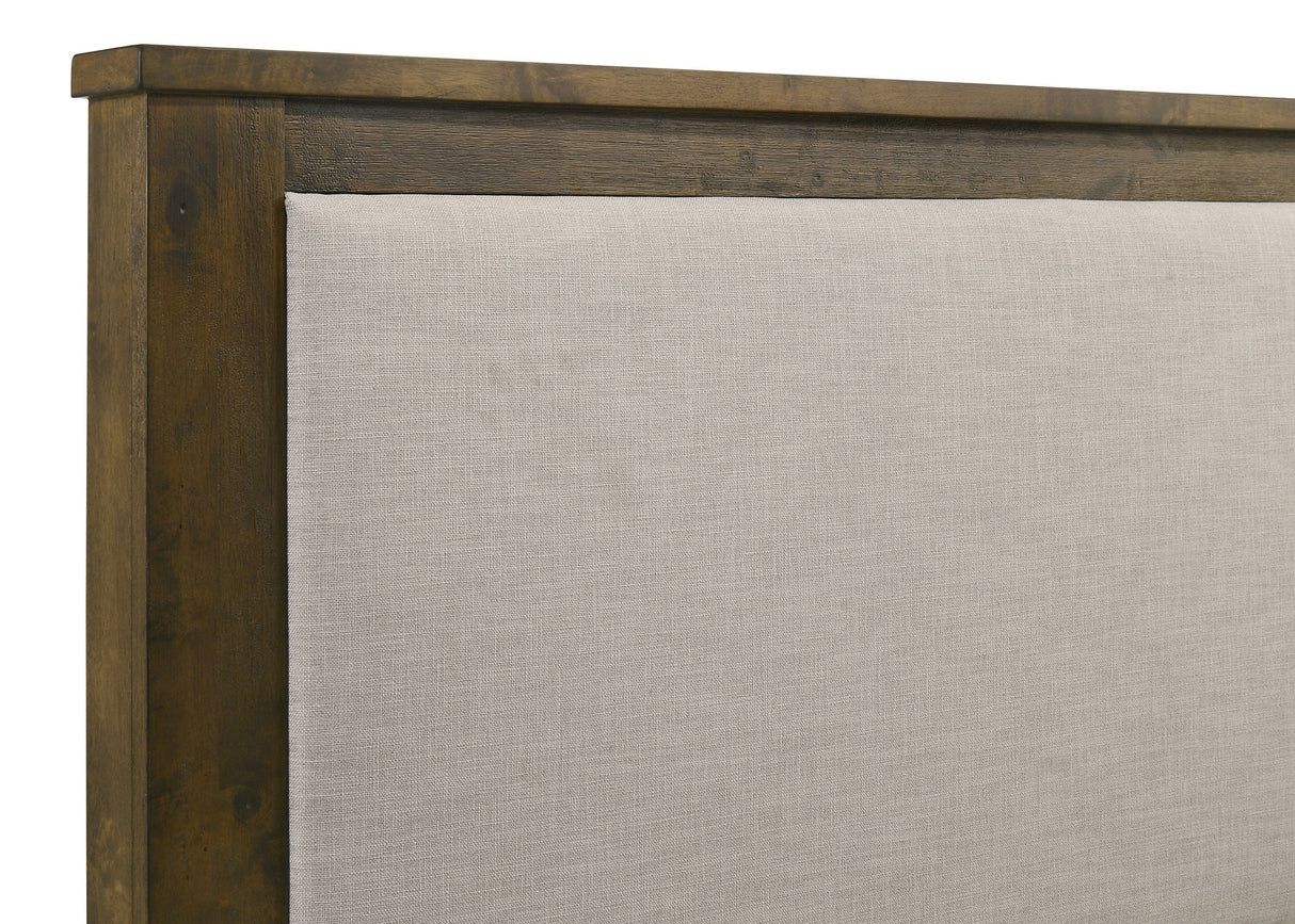 Doherty Rustic Brown California King Linen Panel Bed by Coaster at Eve Furniture
