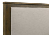 Doherty Rustic Brown Queen Linen Upholstered Panel Bed by Coaster at Eve Furniture