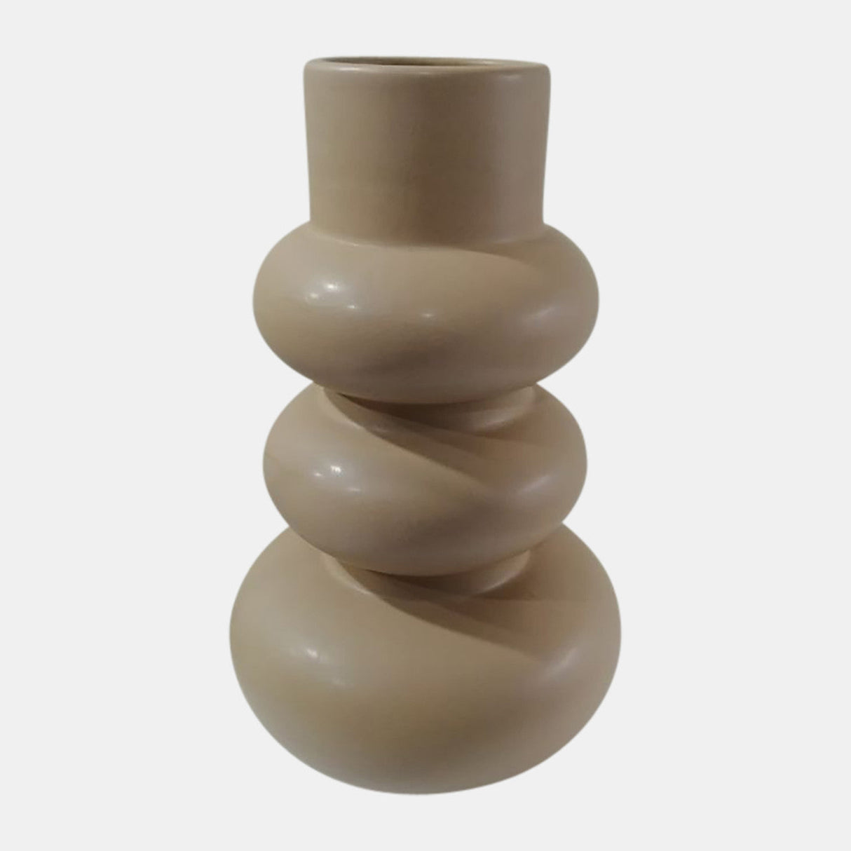 Dol, 10"h Stacked Spheres,irish Cream