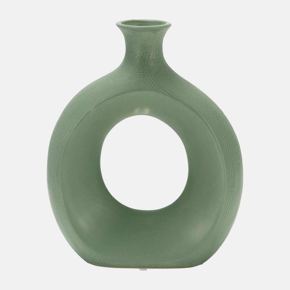 Dol, 10" Open Cut Vase,dark Sage