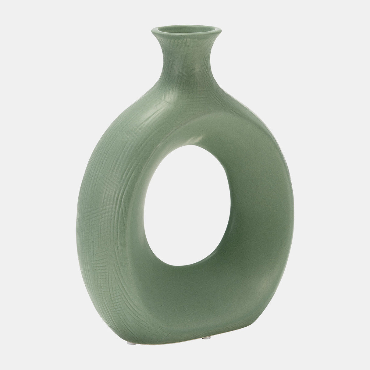 Dol, 10" Open Cut Vase,dark Sage