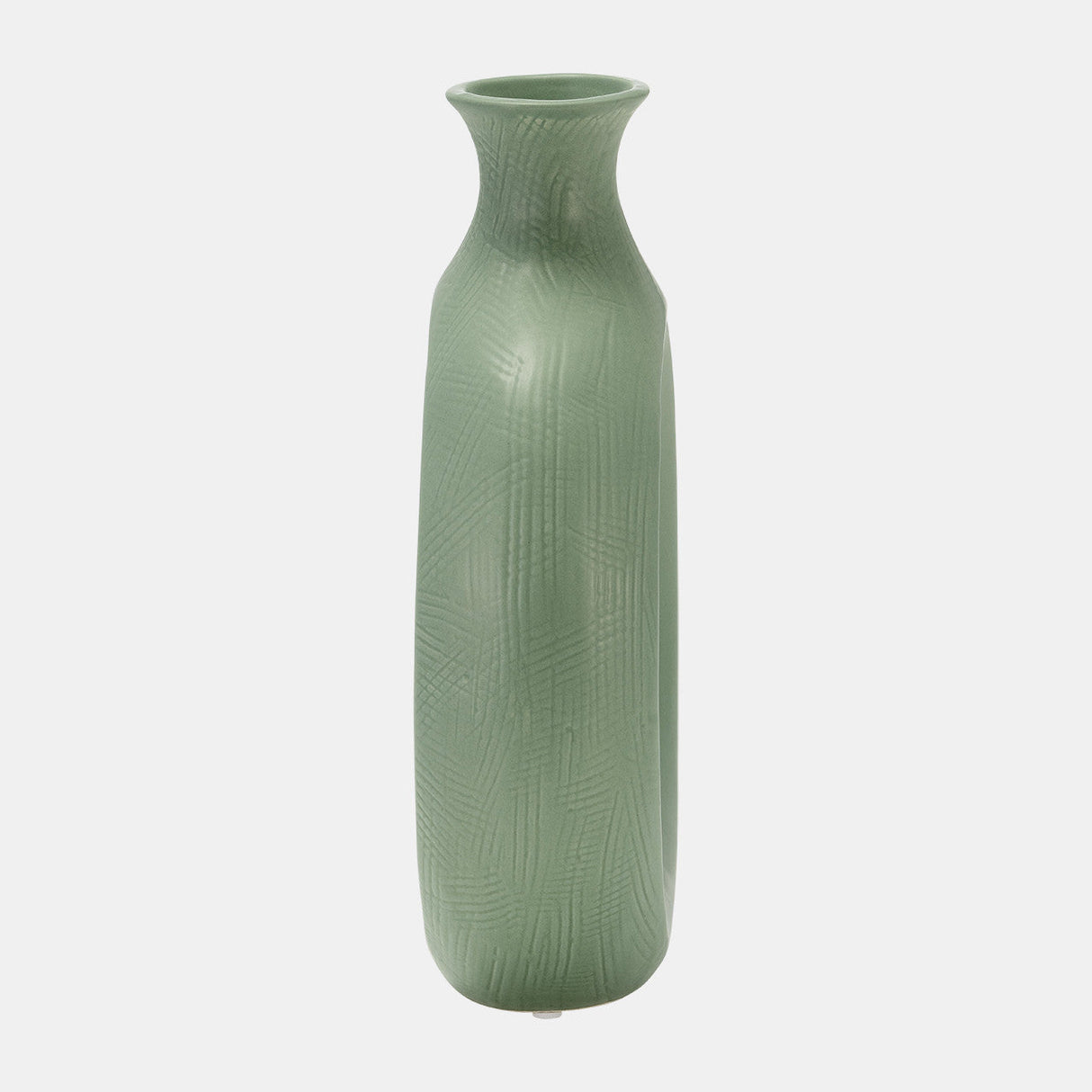 Dol, 10" Open Cut Vase,dark Sage