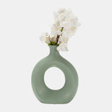 Dol, 10" Open Cut Vase,dark Sage