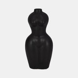 Dol, 12"h Torso Vase, Black