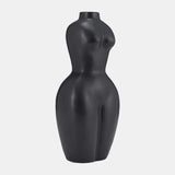 Dol, 12"h Torso Vase, Black