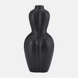 Dol, 12"h Torso Vase, Black