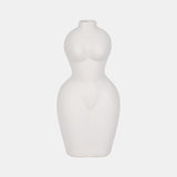 Dol, 12"h Torso Vase, White