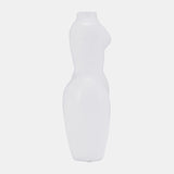 Dol, 12"h Torso Vase, White