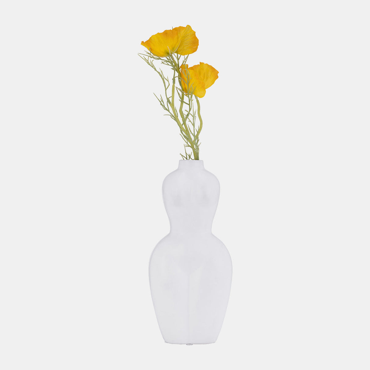 Dol, 12"h Torso Vase, White