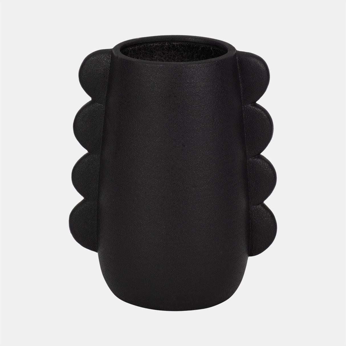 Dol, 7" Eared Vase, Black