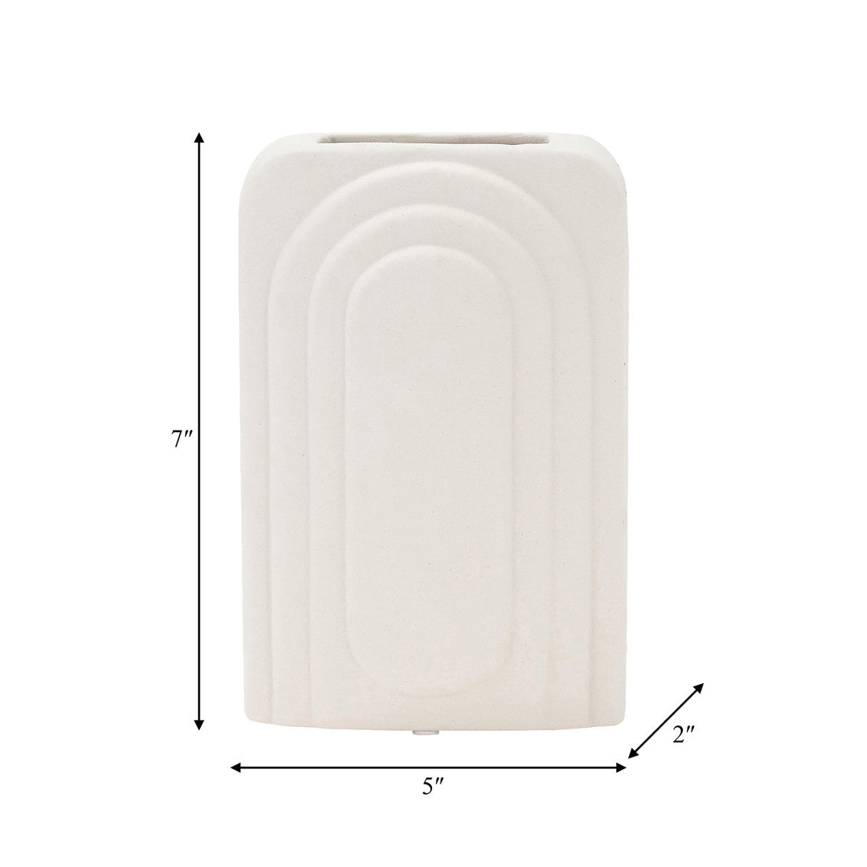 Dol, 7" Rectangular Vase, Cotton