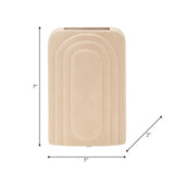 Dol, 7" Rectangular Vase,irish Cream