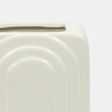 Dol, 7" Rectangular Vase, White