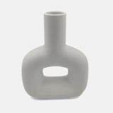 Dol, 8" Open Cut Vase, White