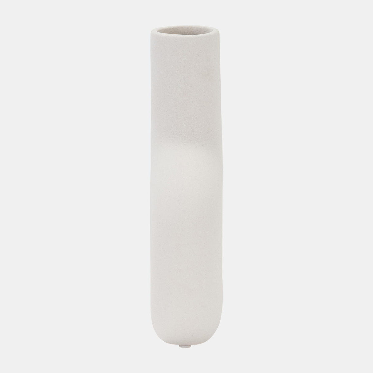 Dol, 8" Open Cut Vase, White