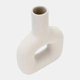 Dol, 8" Open Cut Vase, White