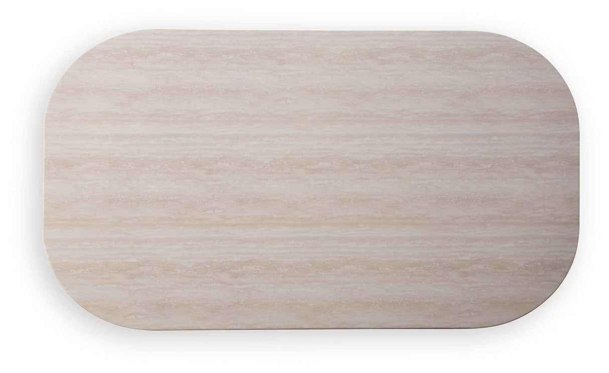 Dolan Creek Beige/Brown Rectangular Cocktail Table by Ashley at Eve Furniture