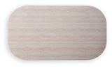 Dolan Creek Beige/Brown Rectangular Cocktail Table by Ashley at Eve Furniture