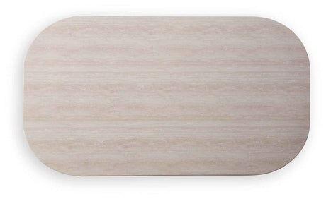 Dolan Creek Beige/Brown Rectangular Cocktail Table by Ashley at Eve Furniture