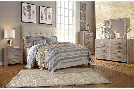 Dolante Beige Queen Upholstered Bed by Ashley at Eve Furniture