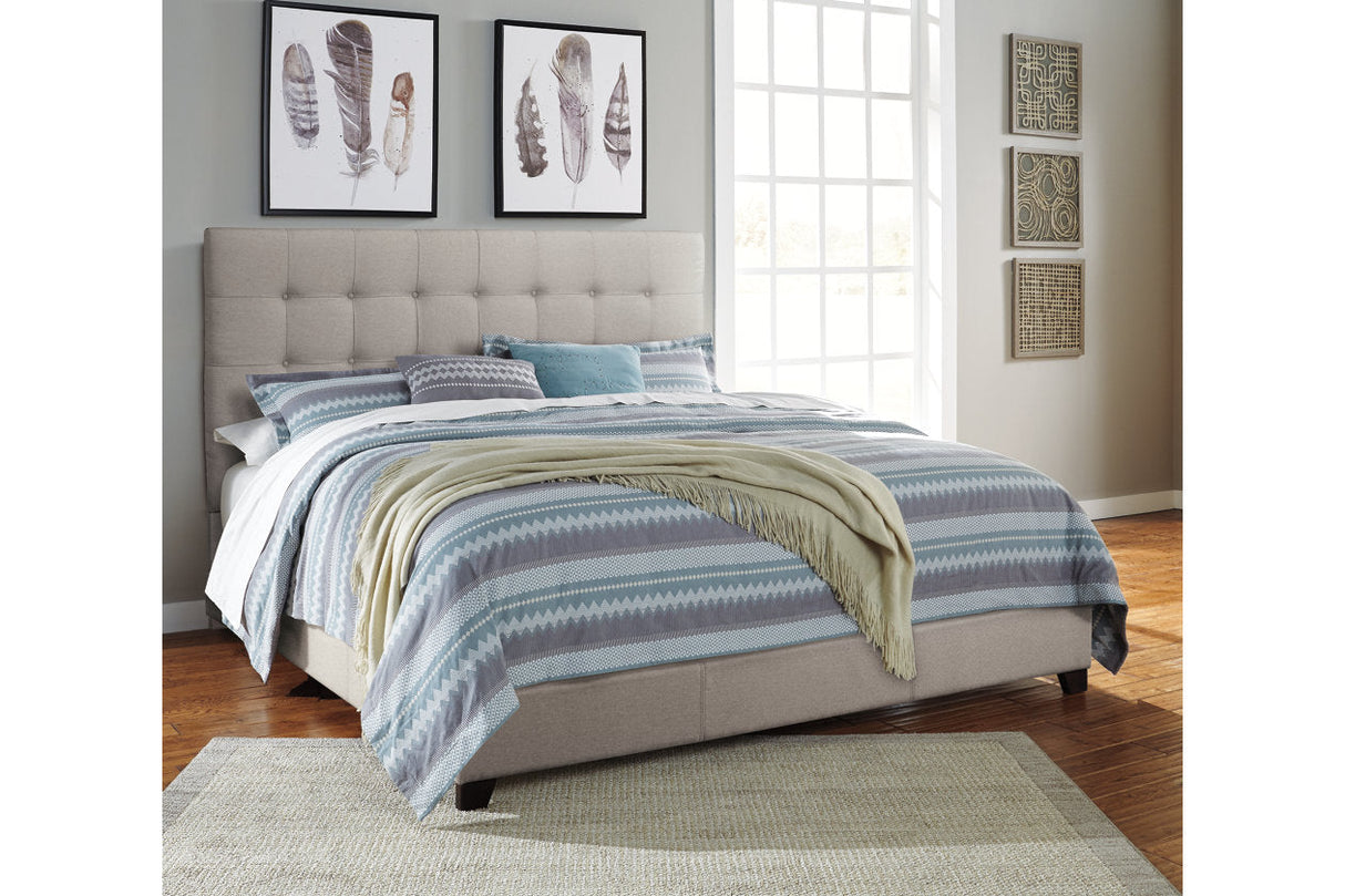 Dolante Beige Queen Upholstered Bed by ASHLEY FURNITURE at Eve Furniture
