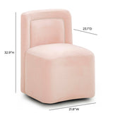 Dolce Velvet Rolling Desk Chair by TOV Furniture at Eve Furniture