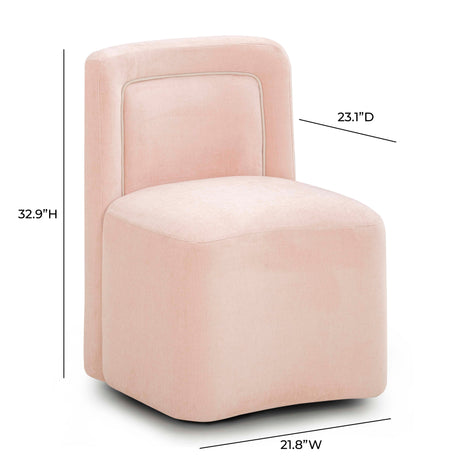 Dolce Velvet Rolling Desk Chair by TOV Furniture at Eve Furniture