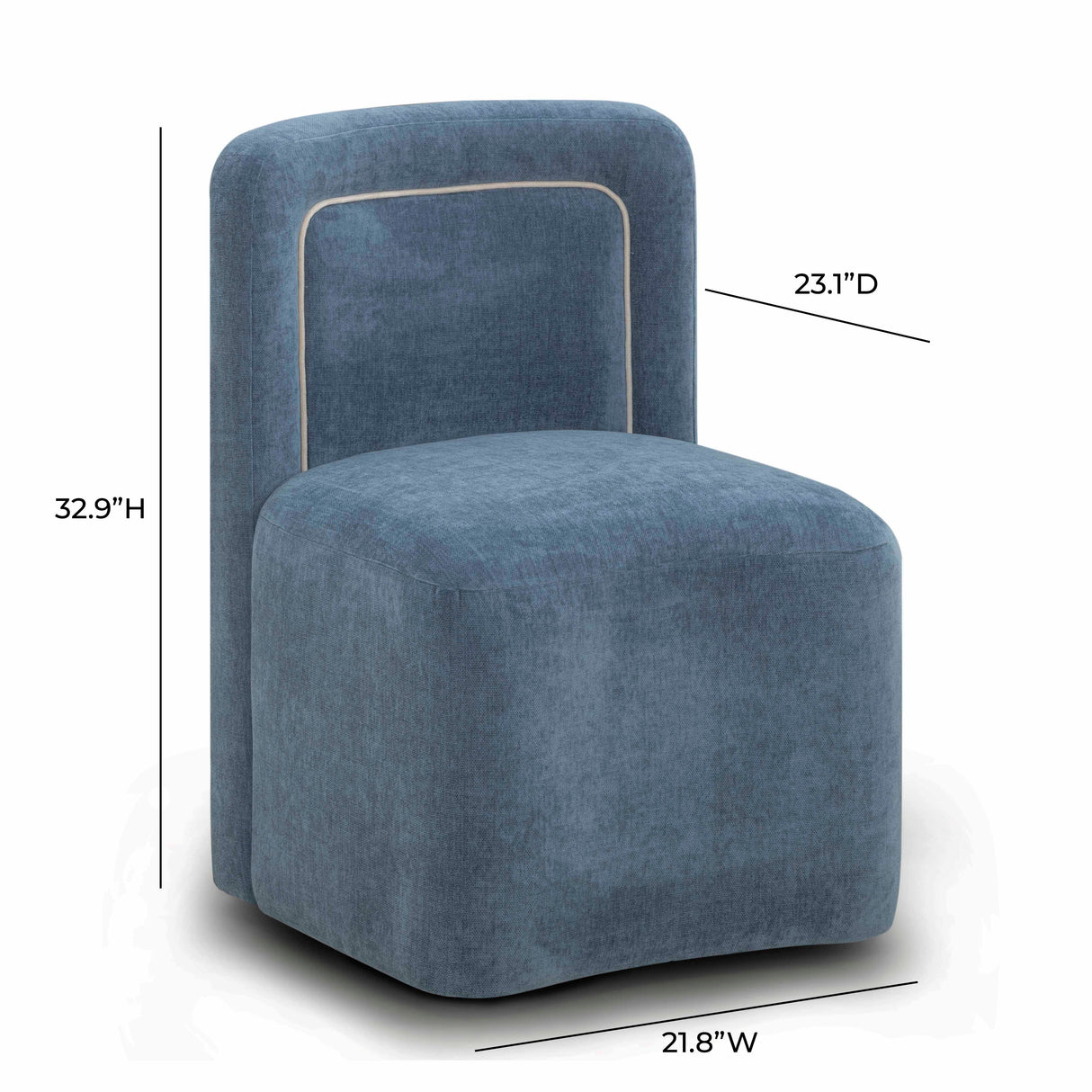 Dolce Velvet Rolling Desk Chair by TOV Furniture at Eve Furniture