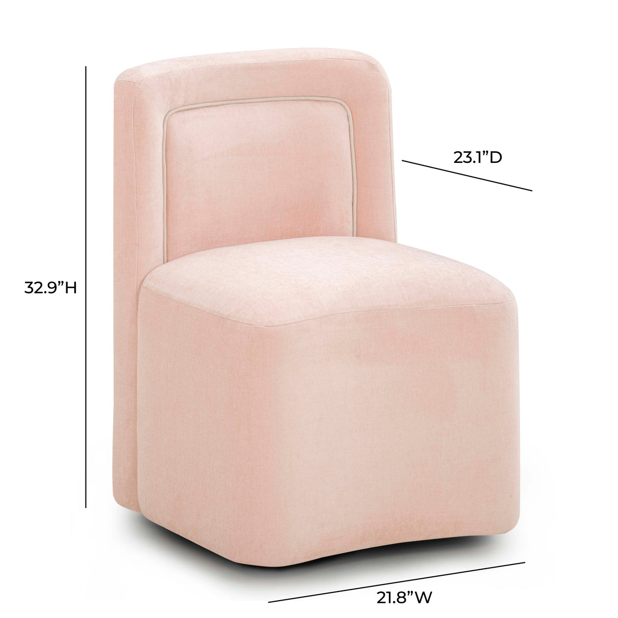 Dolce Velvet Rolling Desk Chair by TOV Furniture at Eve Furniture