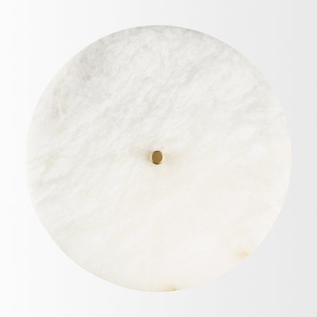 Dolly Brushed Gold Metal w/ Alabaster Shade 4-Light Wall Sconce by Mercana at Eve Furniture