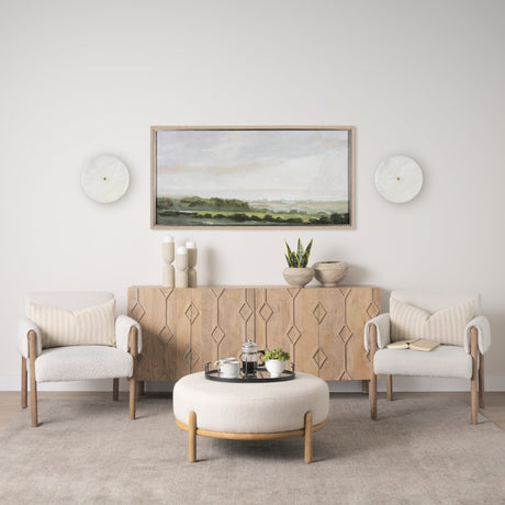 Dolly Brushed Gold Metal w/ Alabaster Shade 4-Light Wall Sconce by Mercana at Eve Furniture