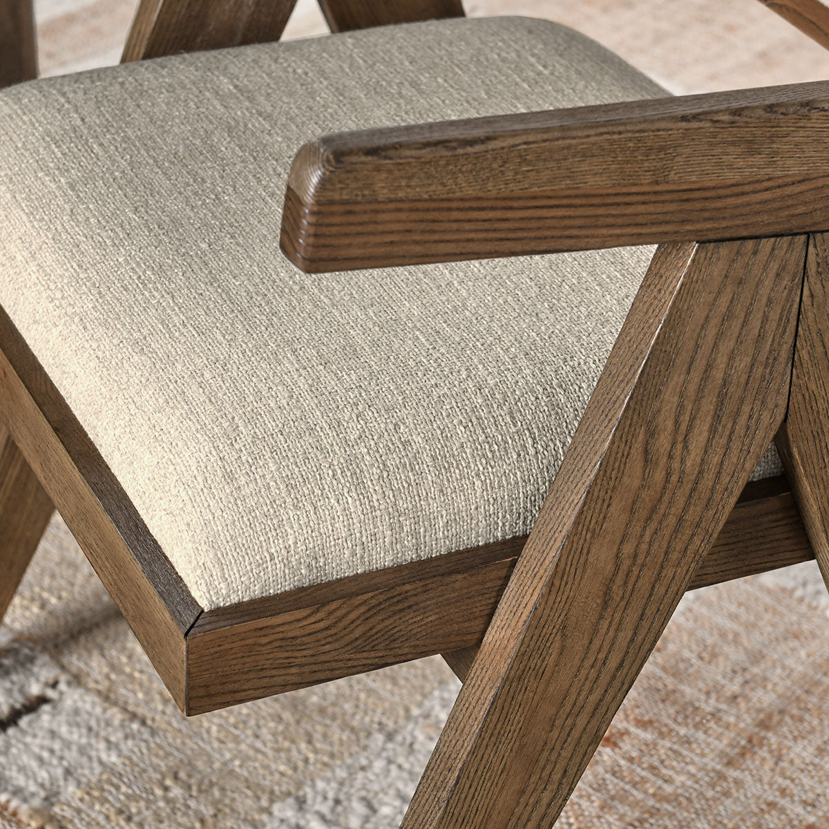 Dolton Beige/Natural Dining Arm Chair by Classic Home at Eve Furniture
