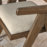 Dolton Beige/Natural Dining Arm Chair by Classic Home at Eve Furniture