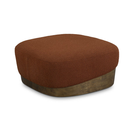 Domina Autumn Red Boucle Ottoman by TOV Furniture at Eve Furniture