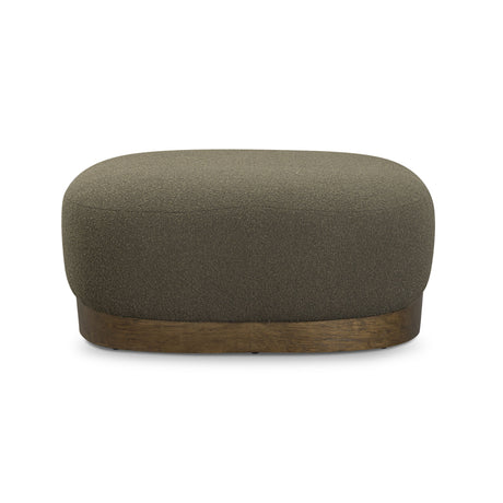 Domina Kale Green Boucle Ottoman by TOV Furniture at Eve Furniture