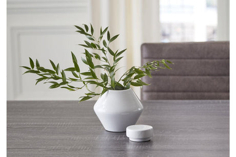 Domina White Jar by Ashley at Eve Furniture