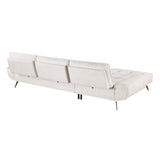 Dominic Beige 2-Piece Sectional with Left Chaise and Dual-position Backs by Homelegance at Eve Furniture