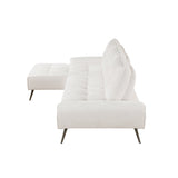 Dominic Beige 2-Piece Sectional with Left Chaise and Dual-position Backs by Homelegance at Eve Furniture