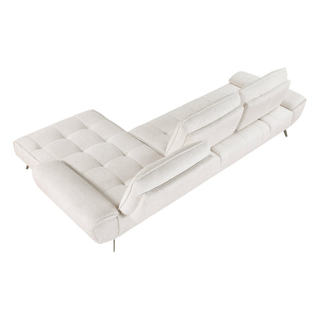 Dominic Beige 2-Piece Sectional with Right Chaise and Dual-position Backs by Homelegance at Eve Furniture