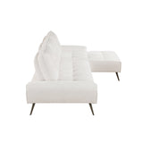 Dominic Beige 2-Piece Sectional with Right Chaise and Dual-position Backs by Homelegance at Eve Furniture