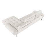 Dominic Beige 2-Piece Sectional with Right Chaise and Dual-position Backs by Homelegance at Eve Furniture