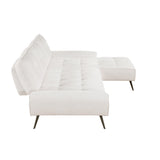 Dominic Beige 2-Piece Sectional with Right Chaise and Dual-position Backs by Homelegance at Eve Furniture