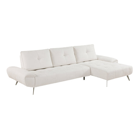 Dominic Beige 2-Piece Sectional with Right Chaise and Dual-position Backs by Homelegance at Eve Furniture