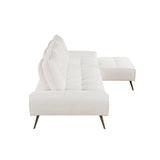 Dominic Beige 2-Piece Sectional with Right Chaise and Dual-position Backs by Homelegance at Eve Furniture