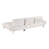 Dominic Beige 2-Piece Sectional with Right Chaise and Dual-position Backs by Homelegance at Eve Furniture