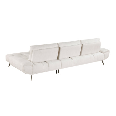 Dominic Beige 2-Piece Sectional with Right Chaise and Dual-position Backs by Homelegance at Eve Furniture