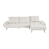 Dominic Beige 2-Piece Sectional with Right Chaise and Dual-position Backs by Homelegance at Eve Furniture